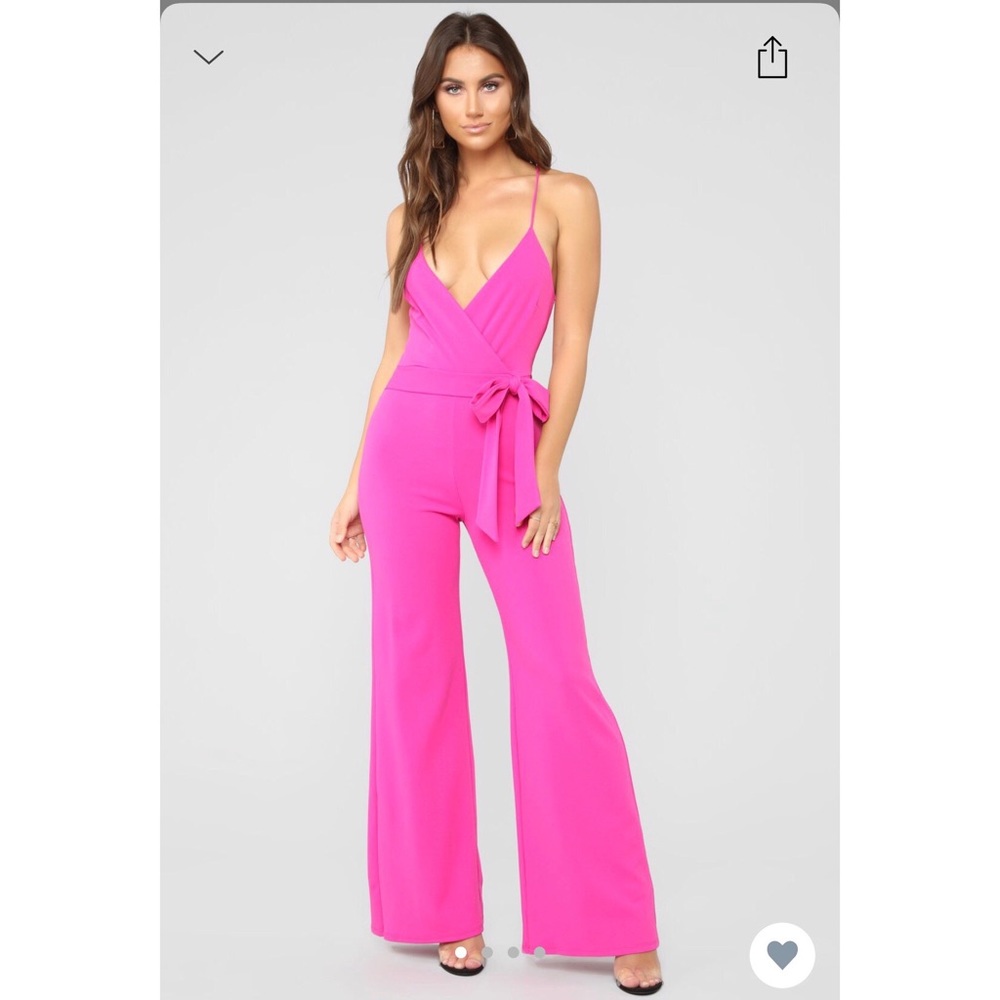 Fuchsia Fashion Nova jumpsuit